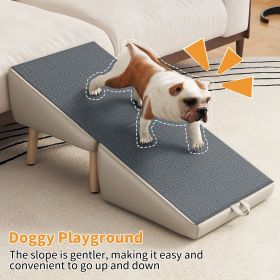 2-in-1 Foldable Pet Stairs Wooden Dog Ramp Non-Slip Portable Steps for Puppy Cat Sofa Bed 2-in-1 Foldable Pet Stairs Wooden Dog Ramp Non-Slip Portable Steps for Puppy Cat Sofa Bed