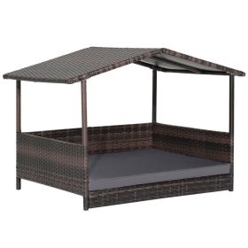 Outdoor Wicker Dog House with Weatherproof Roof Outdoor Wicker Dog House with Weatherproof Roof
